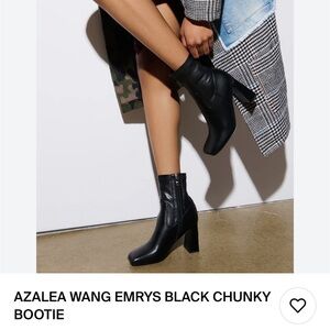 Black Chunky Bootie